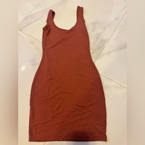 Rust Sleeveless Bodycon Dress #2 - Picture 4 of 4